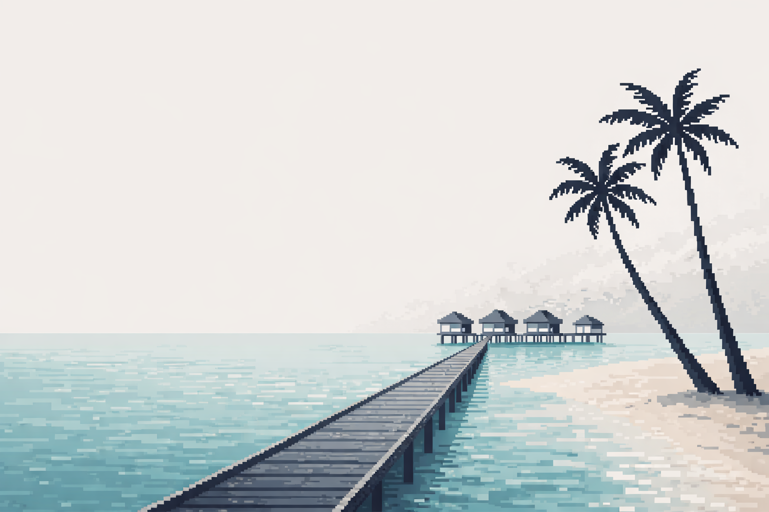 Pixel art Maldives